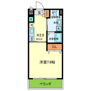 1K 間取り図