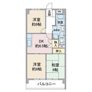 3DK 間取り図