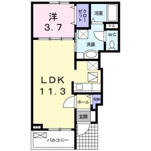 1LDK 間取り図
