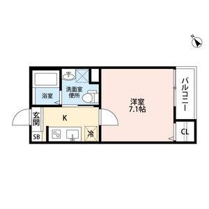 1K 間取り図