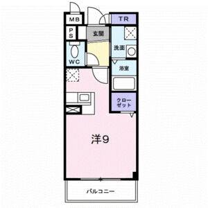 ワンルーム 間取り図