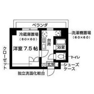 1K 間取り図