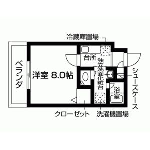 1K 間取り図