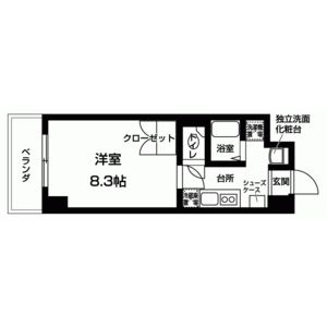 1K 間取り図