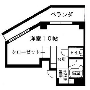 1K 間取り図