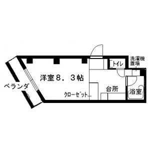 1K 間取り図