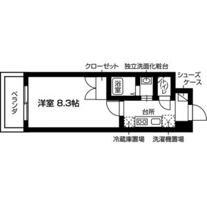 1K 間取り図