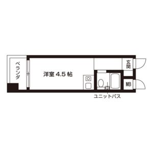 ワンルーム 間取り図