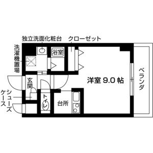 1K 間取り図