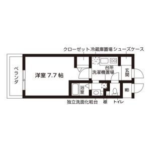 1K 間取り図
