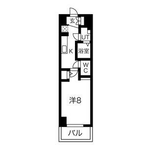 1K 間取り図