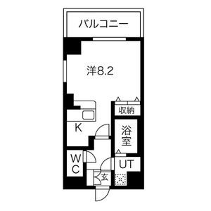 1K 間取り図