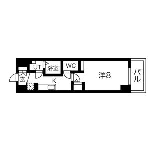1K 間取り図
