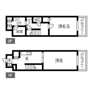 2DK 間取り図