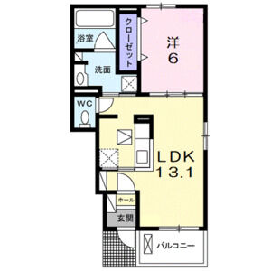 1LDK 間取り図