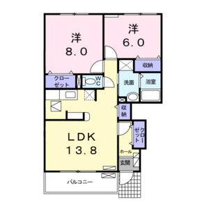 2LDK 間取り図