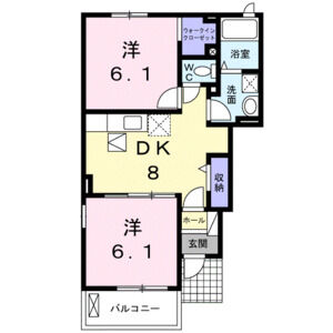 2DK 間取り図