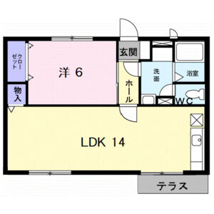 1LDK 間取り図