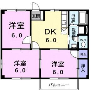 3DK 間取り図