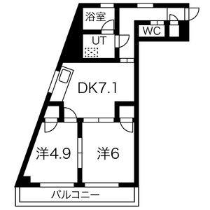 2DK 間取り図