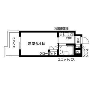 1K 間取り図