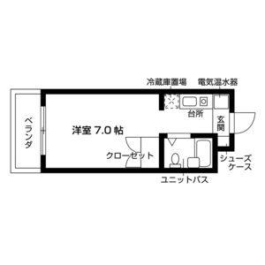 ワンルーム 間取り図