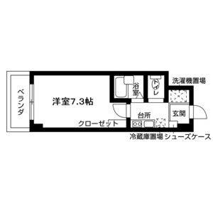 1K 間取り図