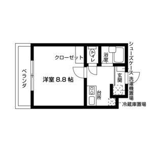 1K 間取り図