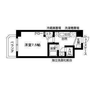 1K 間取り図