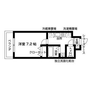 1K 間取り図