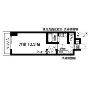 1K 間取り図