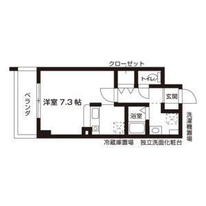 1K 間取り図