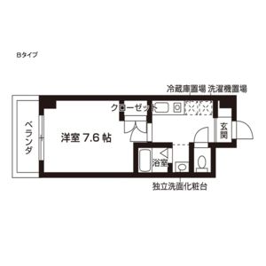 1K 間取り図