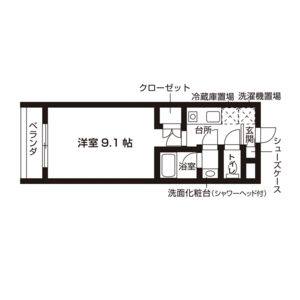 1K 間取り図