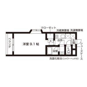 1K 間取り図
