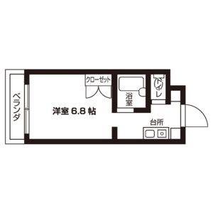 1K 間取り図