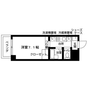 1K 間取り図