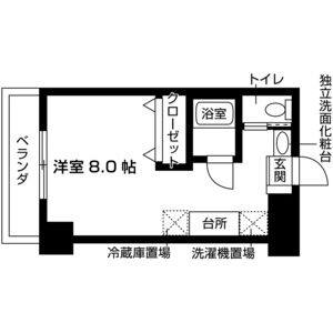 1K 間取り図