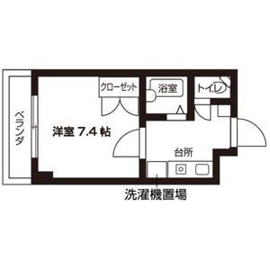 1K 間取り図