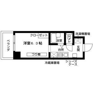 1K 間取り図