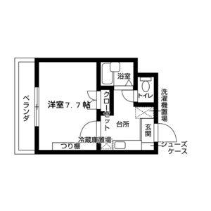 1K 間取り図