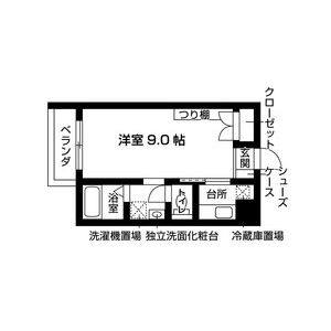 1K 間取り図