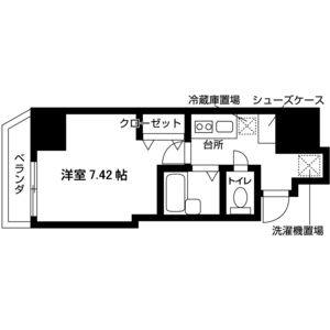 1K 間取り図