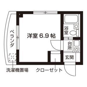ワンルーム 間取り図