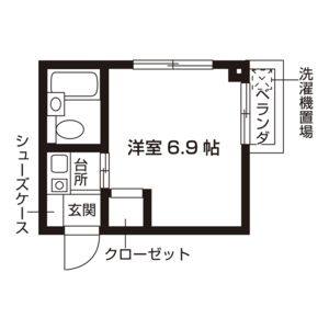 ワンルーム 間取り図