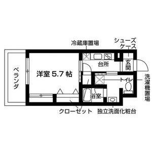 1K 間取り図