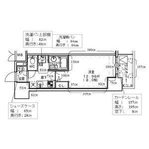 1K 間取り図