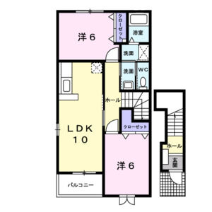 2LDK 間取り図