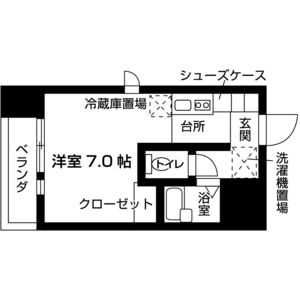 1K 間取り図