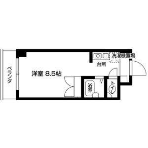 1K 間取り図